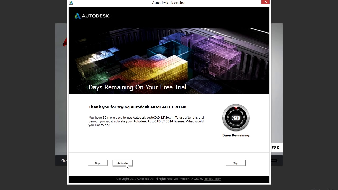 activation code for autocad 2014