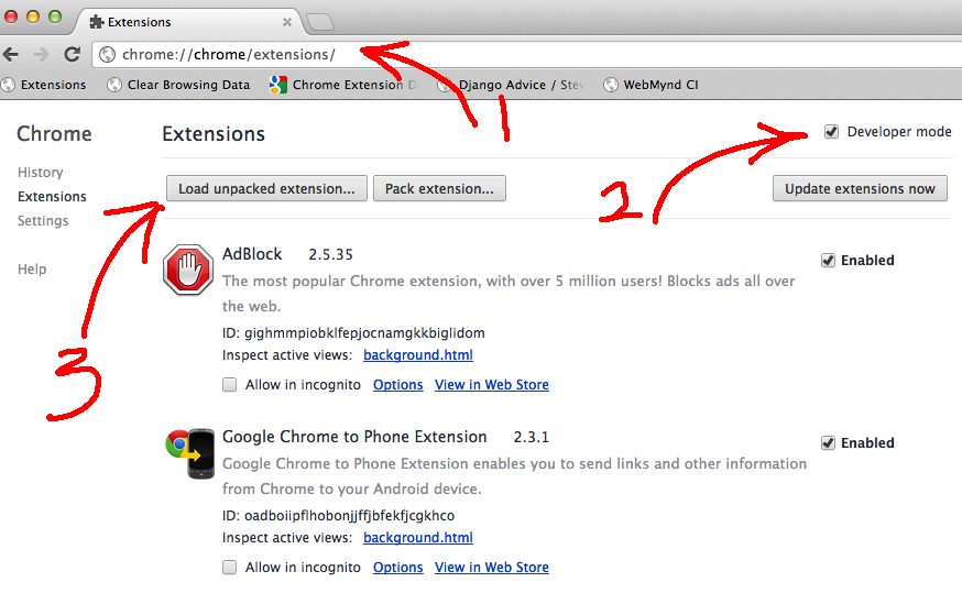 add chrome extension